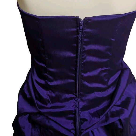 Blondie Nites Stacy Sklar Dress Bubble Gathered Strapless Volume Bling Bodice 1 - Picture 5 of 10